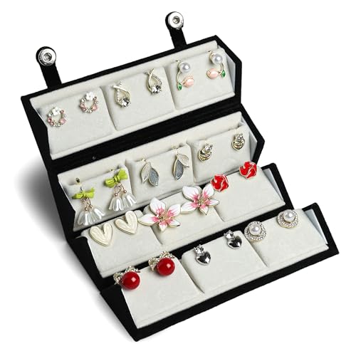 Image of Pretty Pairings 12 Pairs Earrings Set for Women with Jewellery Box | Stylish Stud, Pearl, Drop & Designer Earrings | Premium Gift Set for Girls | Birthday, Anniversary, Engagement