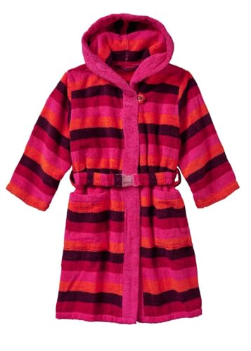 JAKO-O Bademantel Kinder mit Kapuze, Mädchen Jungen, fuchsia, Gr. 116/122