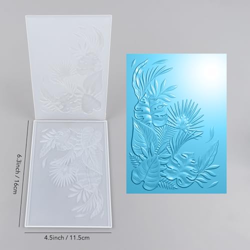 Cyfun Design AZTXUSCYCCWX-S01M01-AT0114 Embossing Folders For Card Making Maple Leaf Plastic 3D Texture Background Border Clearance Card Embosser Cardstock Plates Template Folders Tool Maker Scrapbooking Texture Plates Paper Craft Supplies thumb #2