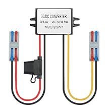 DC Automatic Step Up Down Voltage Regulator Stabilizer 12V / 24V to12V3A 36W Converter Regulator with fuse Waterproof Regulated Power Supply for Golf Cart