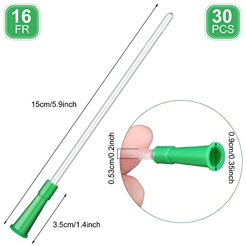 Image of Nuanchu PVC Replacement Tubings Supplies Tubes Kit Clear Replacements Hose with Flexible Rounded End for Smooth Insert(16 FR,30 Pieces)