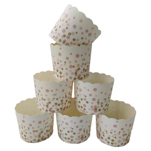 Paper Baking Cups 90-Pack Large Greaseproof Baking Cups Cupcake Muffin Cases Disposable Cupcake Wrappers For Birthday Baby Shower And Party Decorations-Gradient Pattern #TOP3