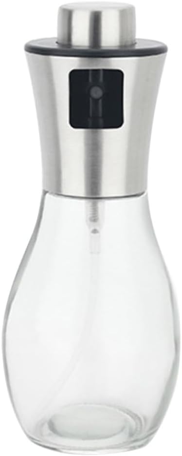 SHOWERORO Stainless Steel Oil Sprayer Food-grade Glass Refillable Dispenser for Cooking Bbq Salad Baking and Frying Mist for Even Oil Application
