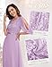 Wedtrend Women's Bridesmaid Dresses, 3/4 Sleeve Floral Lace Chiffon Wedding Dress WT0317LavenderL