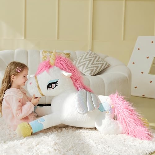 Ikasa 6636774 Giant Unicorn Stuffed Animal Plush Toy,Large Big Jumbo Soft Toys,43 Inch Huge Cute Plushy Fluffy Plushie,Gifts thumb #1