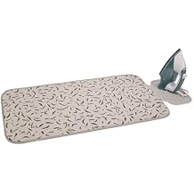 Joseph Joseph Swift Folding Ironing Mat with Silicone Iron Rest, Heat and Steam Resistant, Non-Slip Ironing Pad, Compact Storage, 35.4 x 18.5 in, Ecru Scatter