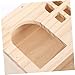 SUPVOX Wooden Guinea Pig Hideout House Multi Chamber Small Animal Hut for Hamsters Chinchillas and Rats Natural Design Easy to Pet Habitat