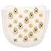 SALALIS Copricapo da Teschio, Tessuto in PU Leggero Interno in Peluche Spesso Copricapo da in Ferro per Esterno per la Maggior Parte delle Mazze da(Bianco)