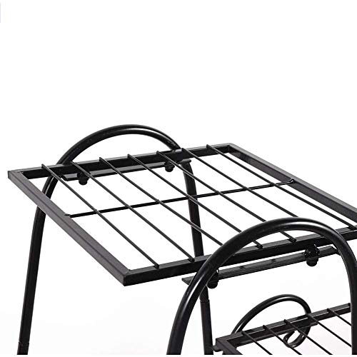 JY&WIN Supporto da Giardino, Supporto per Piante, Supporto per vasi da Fiori a più Livelli, mensole per Fiori, Supporto per Piante da Fiori in Ferro, Supporto per Fiori per Piante 76x23x73cm (30x9x - Image 5
