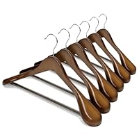 HOUSE DAY Wooden Hangers for Clothes,6pcs
