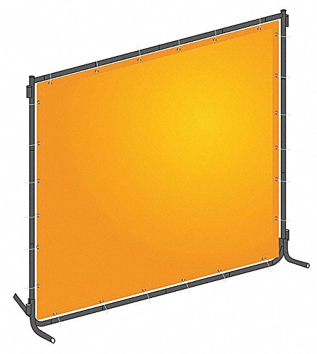 Welding Screen, 4 ft. W, 6 ft., Ylw Org