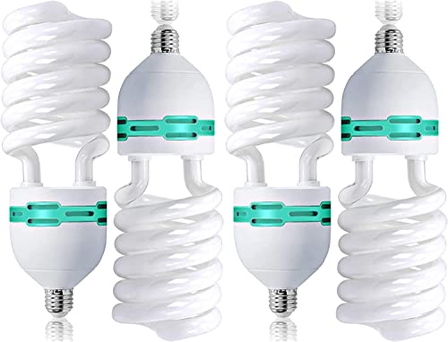 LimoStudio [4 Pack] 85W 5500K CFL, Compact Fluorescent Light Bulb for Photography Studio, Day Light Balanced Pure White, AGG3232