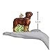 Old World Christmas Standing Chocolate Lab Glass Blown Ornament for Christmas Tree, Handcrafted Holiday Decoration, Dog Collection