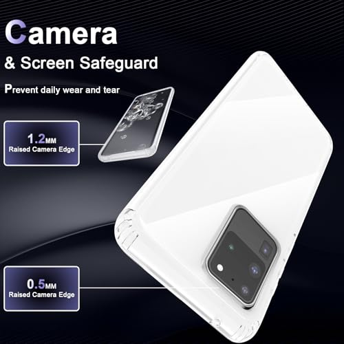 Image of Case for Samsung Galaxy S20 Ultra, Military Grade Drop Protection Phone Case, Yellowing Resistant, Anti-Scratch Hard PC Back, Shockproof Hard Ultra-Thin Protective Cover, Clear