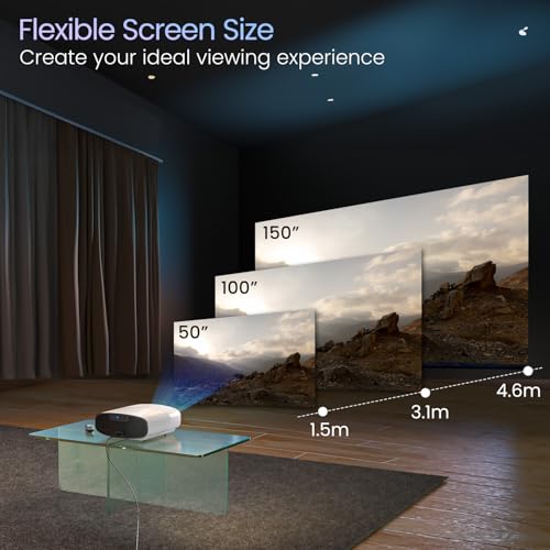Image of Portronics Beem 530 Smart LED Projector,1080p Full HD,7600 Lumens,Bluetooth & Wi-Fi, Auto Keystone,15W Speaker,Android Based Interface, Wireless Screen Mirroring(White)