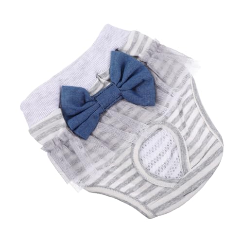 Toddmomy Adorable Puppy Sanitary Panties Comfortable Dog Period Diapers for Female Dogs Stylish Lace Design Reusable and Washable for Daily Use Bow