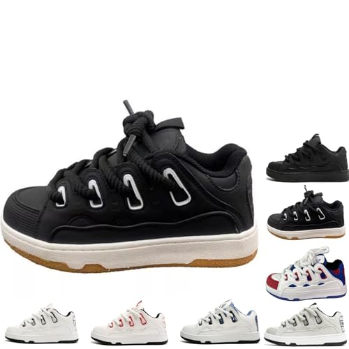 Women's Men's Streetwear Chunky Platform Sneakers Fashion Y2K Casual Lace up Couple Board Shoes