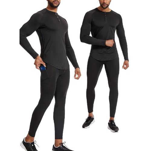 Legging chaud homme et haut extensible à séchage rapide - 3