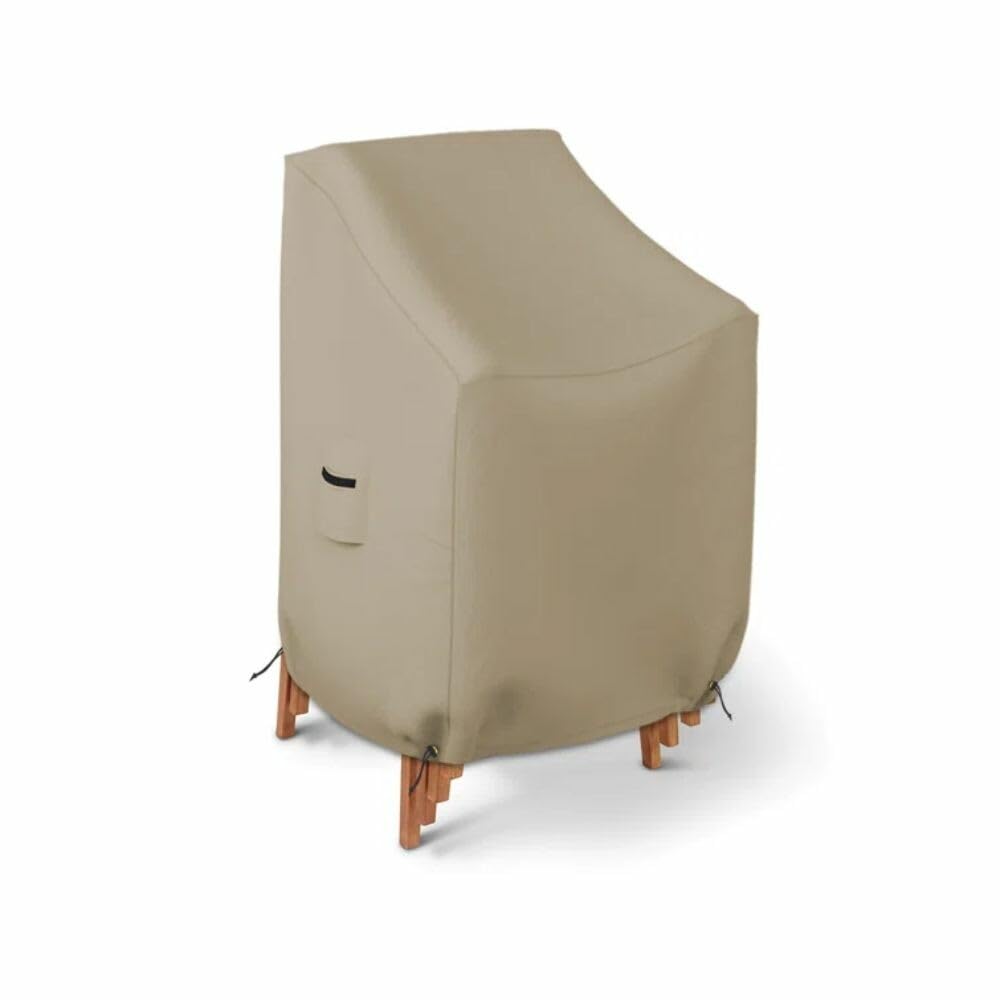 Stackable Outdoor Patio Furniture Covers Waterproof for Lawn Chair in Heavy-Duty Material & Beige Color | 34