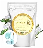 [Mit Beauty-Tools-Kit]: DBO-MALL 24K Gold Gel Jelly Powder, 500 g pro Packung (17 oz), 10-15-mal nutzbare Kapazität. Packung mit DIY Beauty Tools Kit: Silikonschale/Stick/Bürste/Löffel/Handtuch usw.