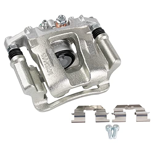 Image of TRQ Rear Brake Caliper Set Zinc Coated Brackets Hardware Compatible with 2014-2016 Kia Optima