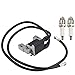 394891 Ignition Coil Module Spark Plug Kit for Briggs & Stratton Armature Magneto 16HP 17HP 18HP Horizontal & Vertical Twin L-Head Cylinder Engine MTD Riding Mower 392329 590781 42A707 42A777 422707