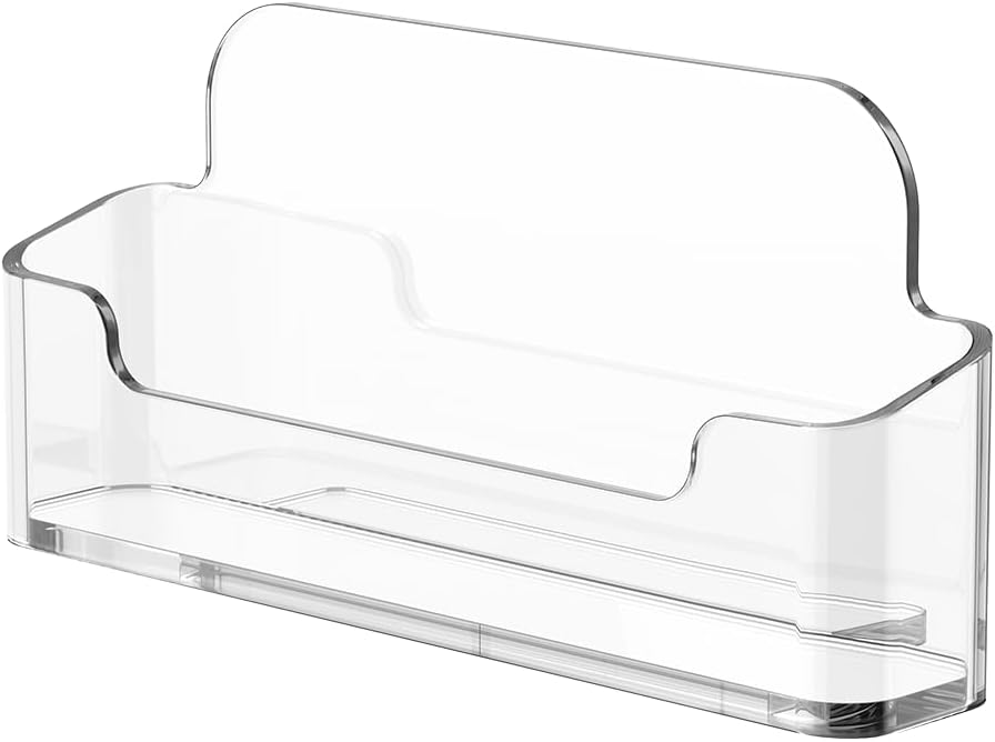 Marketing Holders 100 Pack Business Card Holder Acrylic Counter Holds 3.5 x 2 Appointment Cards for Salons Concierge Medical and Dental Offices Reception Art Gallery Trade Show Portable Clear
