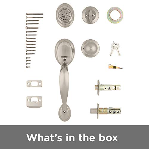 Kwikset 96870-090 Dakota Single Cylinder Handleset W/Polo Knob Featuring Smartkey In Satin Nickel #TOP6