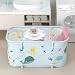 Warmiehomy Faltbare Badewanne, 120X50X55cm Tragbare Klappbadewanne mit Kissen und Rückenlehne, Heißes Bad Eisbad SPA Badewanne für Dusche, Mobile Badewannes für Erwachsene Kinder, Ozean-Stil
