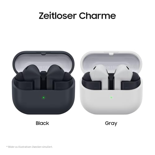 Samsung Galaxy Buds3 FE, Kabellose In-Ear-Kopfhörer inkl. mobeen Soft Clear Case, Ausgewogener Klang, 360 Audio, Aktive Geräuschunterdrückung & Clear Call, AI Kopfhörer mit Gemini, Black