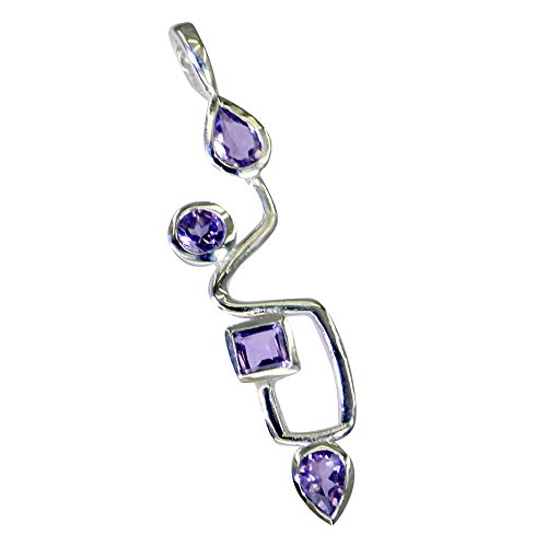 Pendentif améthyste pour femmes en argent 925, un bijou de naissance de février raffiné