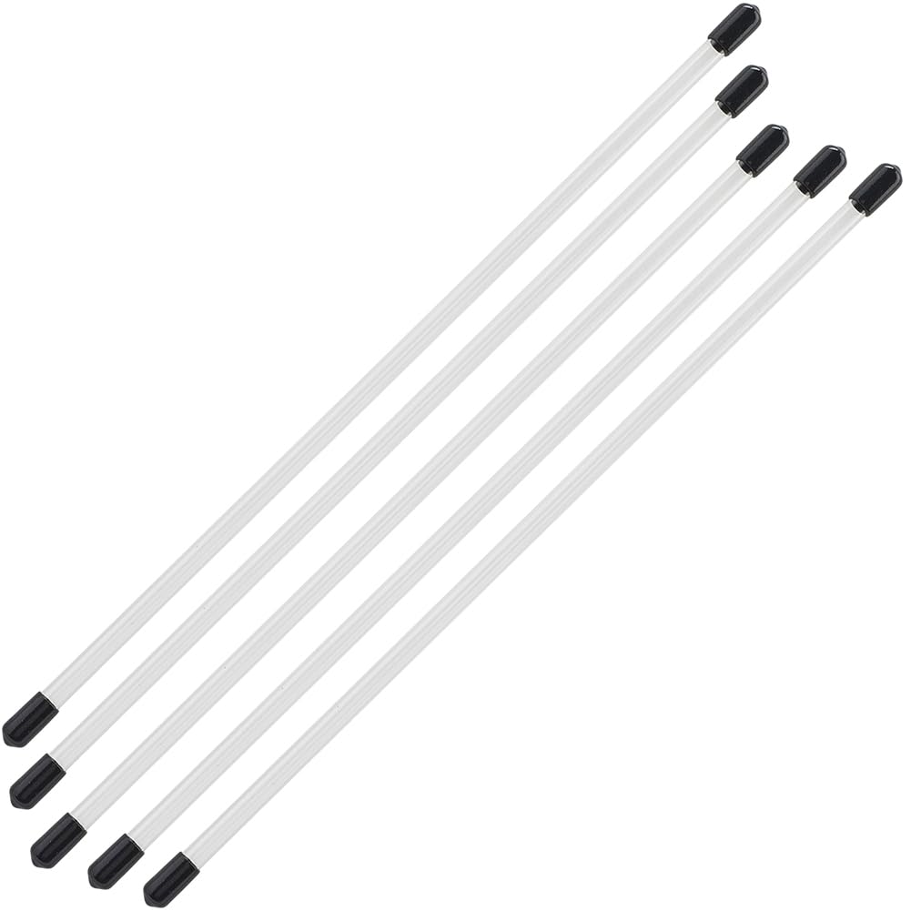 GORGECRAFT 6 Set Tubo Rigido Trasparente Tubo di Plastica con Tappi In Gomma Tubo Rotondo Rigido Trasparente Prepara Tubi di Stoccaggio per Perline Perni Bottoni Lunghezza 301mm, 6mm Diametro Interno