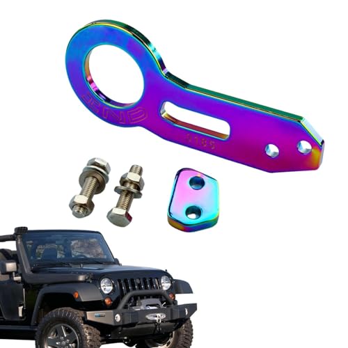 Kit de gancho de remolque de accesorios de coche,Kit de gancho de remolque trasero de aleación de aluminio - Anillo de remolque de coche de aleación de aluminio, gancho de remolque