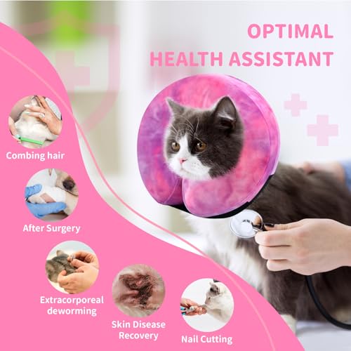 Image of Inflatable Dog Recovery Collar, Dog Cone Collar for After Surgery, Prevent Dogs from Biting & Scratching Wound E-Collars to Help with Healing Soft Pet Recovery Collar Does