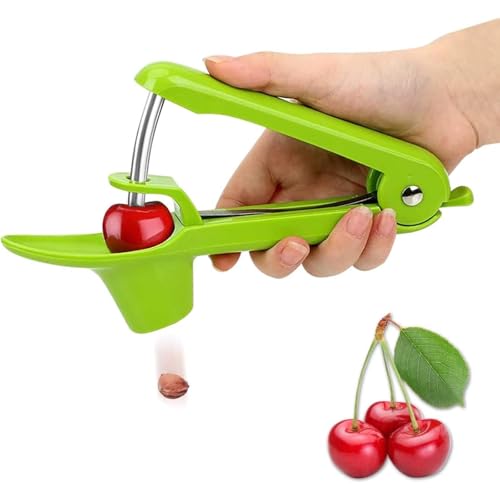 LSYZHX Cherry Pitter, Olive Pitter, Cherry Stoner, Green, Stainless Steel, Plastic Handle