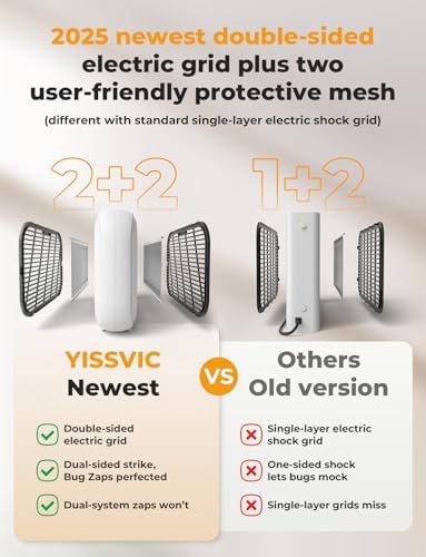 YISSVIC Bug Zapper Indoor Electric Mosquito Zapper Outdoor 4200V Plug in Waterproof for Kitchen Patio Courtyard Garden Camping — view 2