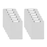 12 Clipboards – CLEAR Flat Clip with Ruler – 9
