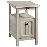 Sauder Costa Coastal Cottage Wooden Recliner End Table in Chalked Chestnut