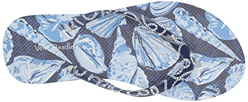 Vera Bradley Women's Flip Flops, Morning Shells Blue, Large (Us Women's Size 9-10) #TOP7