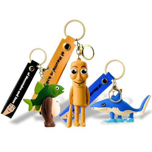 Satakara 3 Pack Italian Brainrot Animals Keychains, Tung Tung Sahur