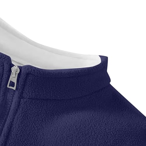 Boys Girls School Fleece Jackets Preppy Polar Sherpa Fleece Jacket Pockets Fall Winter Zip Up Mock Neck Fuzzy Coat3