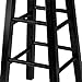 Winsome 24-Inch Square Leg Counter Stool, Black, Set of 2