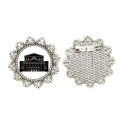 Broche de flores plateadas mediano para chaquetas y vestidos de fiesta mujer