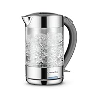 Kambrook Glass Kettle, 1.5 Litre, Clear KKE760CLR, Silver,Clear