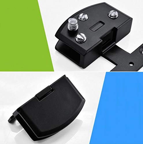 Qiao [4 Pcs]] Cabinet Glass Door Hinge Bathroom Clip Frameless Glass Door Cabinet Display Cabinet Cabinet Clip 90 Degree Hinge (Black) #TOP4