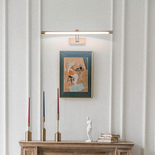 Aplique de pared largo de hierro y acrílico con luz blanca LED de 40cm