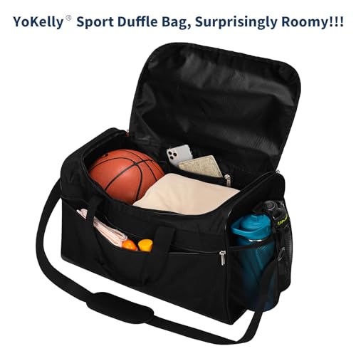 Image of Gym Bag 20 inch Sport Duffle Bag for Men, Black | 40L, Weekender, Travel