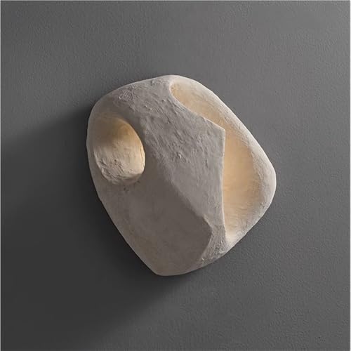 Wabi-Sabi Cement Wall Sconce, Industrial Concrete Lamp Irregular Geometric Light