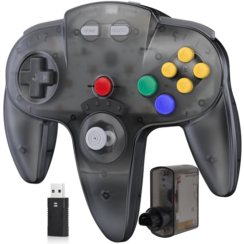 Image of Wireless N64 Controller Made for Switch 1 & 2, N64 Console, (Gunmetal Grey)