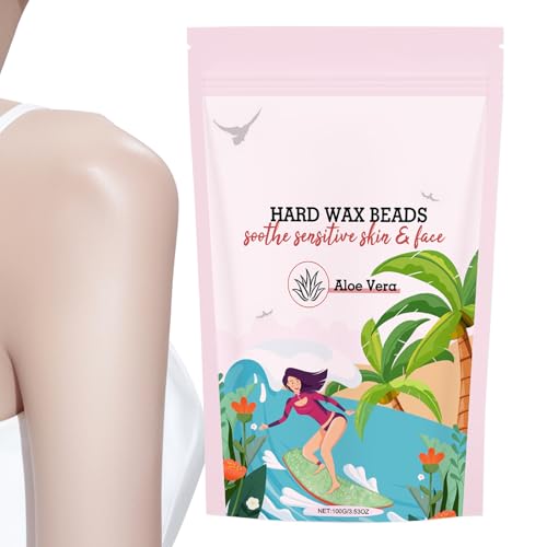 Bolitas De Cera Depilatoria | Perlas de Cera Corporal,100g Perlas Orgánicas para Piel en Piernas, Brazos, Zonas Sensibles, Cejas para Mujer y Hombre